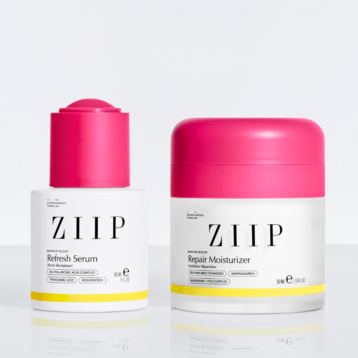 ZIIP Refresh Serum and Repair Moisturiser bundle